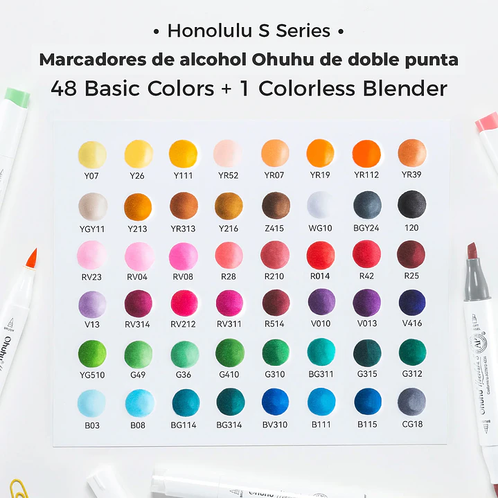 HONOLULU S ESTUCHE 48 MARCADORES ALCOHOL OHUHU 7