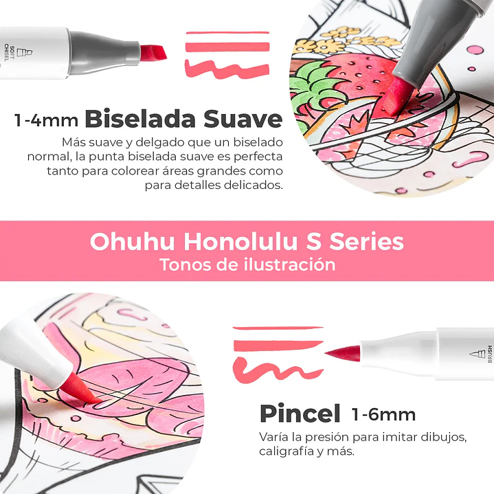 HONOLULU S ESTUCHE 60 MARCADORES ALCOHOL OHUHU 10