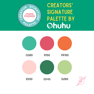 Honolulu & B Paleta de 6 Colores Monimonos Algas y Corales