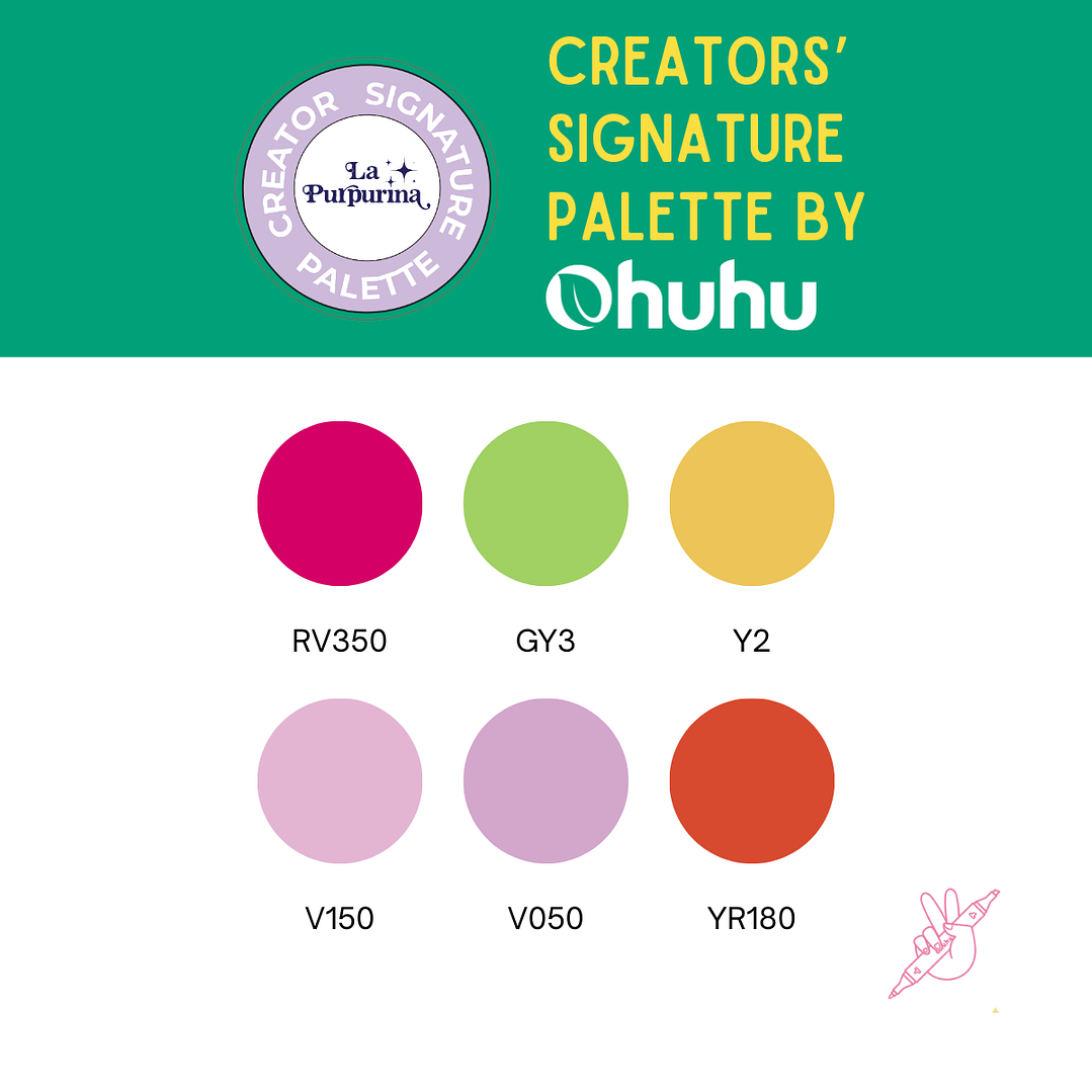 Honolulu & B Paleta de 6 Colores Cami Rojas La Purpurina 2