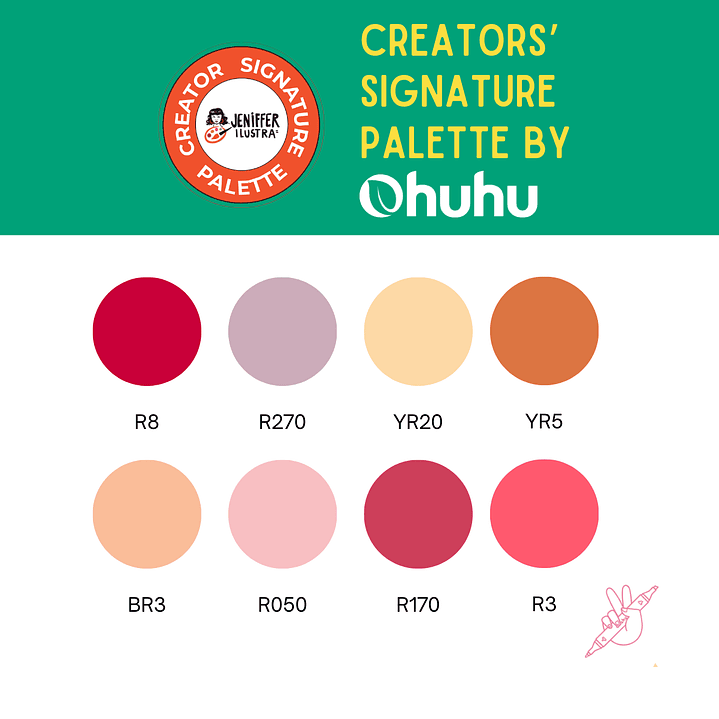 Honolulu & B Paleta de 8 Colores JenifferIlustra 2