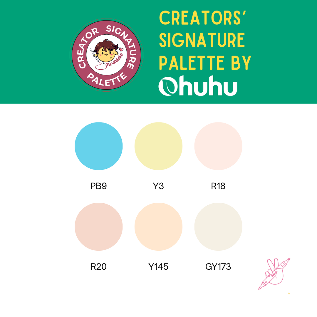 Honolulu & B Paleta de 6 Colores Mewmimiu 2