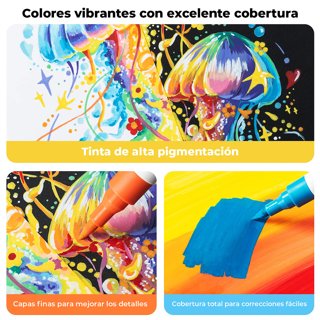 Kalalau 30 Marcadores de Pintura Acrílica Ohuhu 4