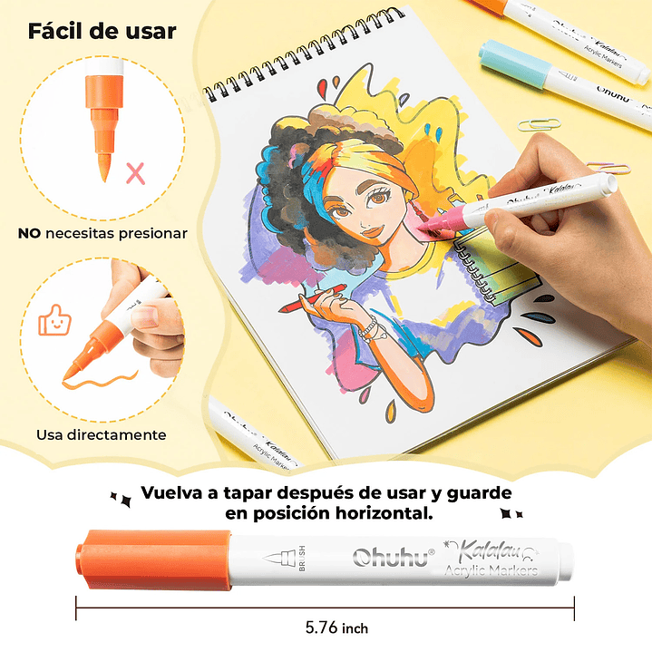 Kalalau 30 Marcadores de Pintura Acrílica Ohuhu 2