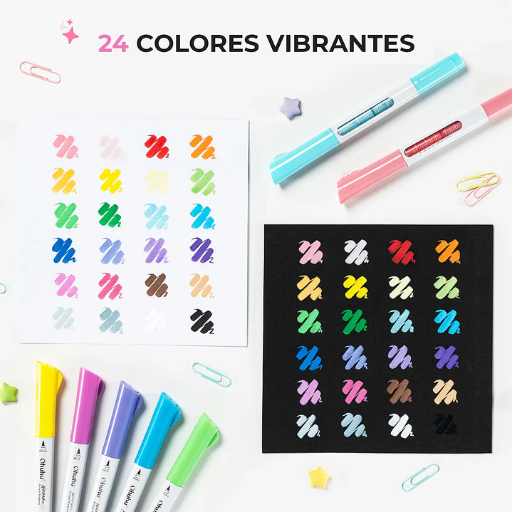 WAIMOKU ESTUCHE 24 MARCADORES ACRÍLICOS OHUHU 3