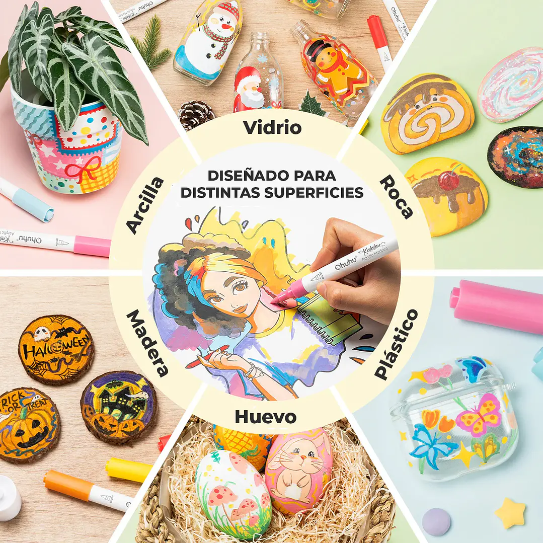 Kalalau Bala 30 Marcadores Acrílicos Ohuhu 6