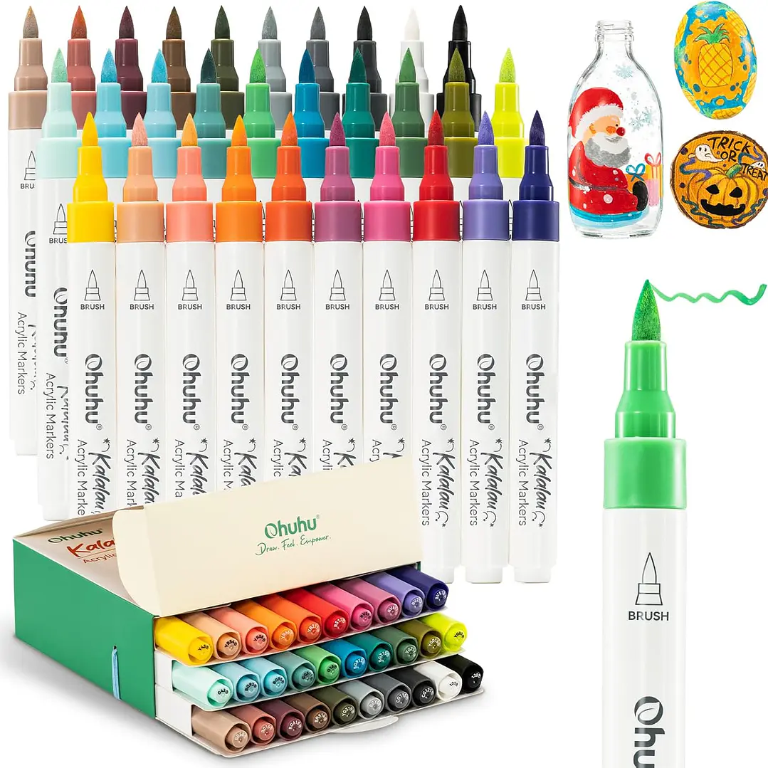 Kalalau Pincel 30 Marcadores Acrílicos Ohuhu 1