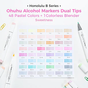 HONOLULU B MALETA 48 MARCADORES DE ALCOHOL PASTEL SWEETNESS OHUHU