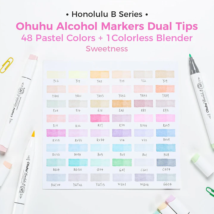 HONOLULU B MALETA 48 MARCADORES DE ALCOHOL PASTEL SWEETNESS OHUHU 4