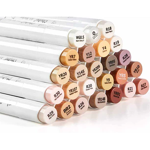 HONOLULU MALETA 24 MARCADORES DE ALCOHOL TONOS PIEL OHUHU 