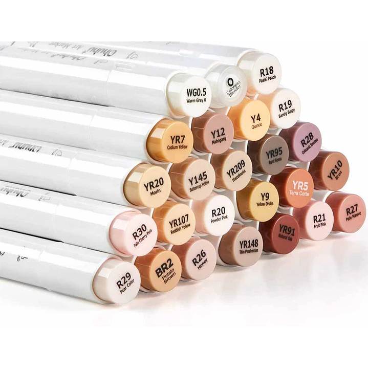 HONOLULU MALETA 24 MARCADORES DE ALCOHOL TONOS PIEL OHUHU  1