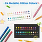 24 Marcadores Glitter Tinta Acrílica Punta Fina Ohuhu - Miniatura 4