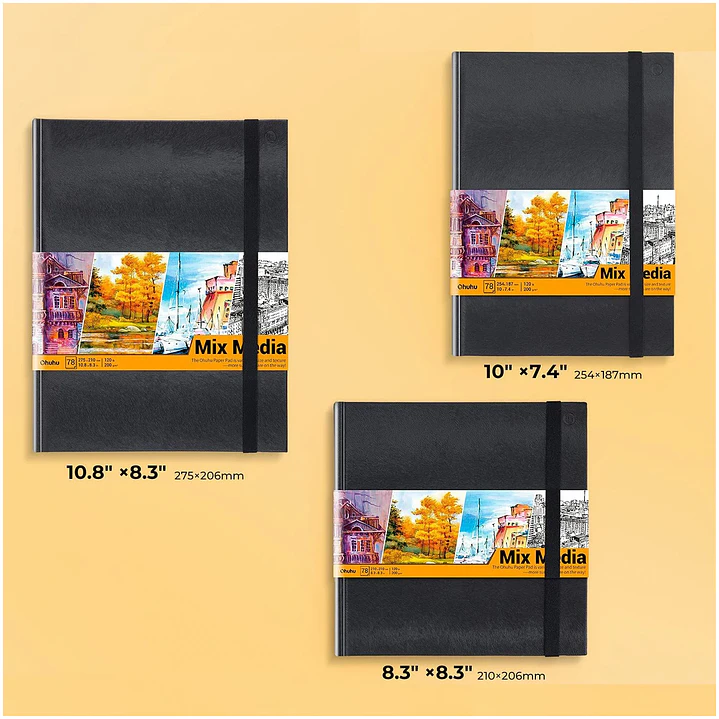Sketchbook Block Mix Media Multi técnica Ohuhu 4