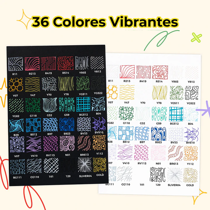 WAI MOMI 36 lápices Gel Acrílicos Ohuhu 4