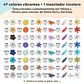 Ohuhu x Jade Summer Coloring Set 48 Marcadores base alcohol +  Coloring Book  - Miniatura 3
