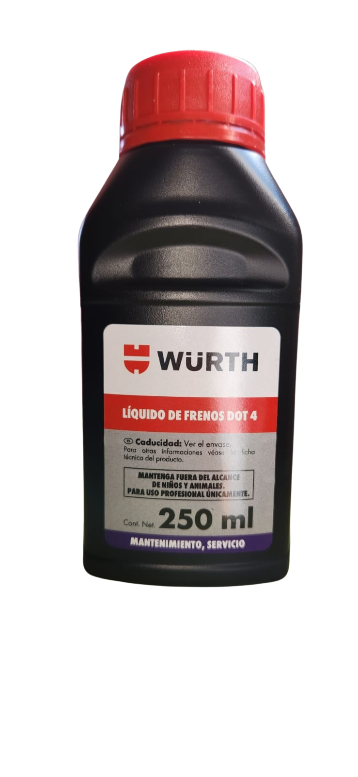 Liquido de Frenos DOT4 Wurth 250 ML 1