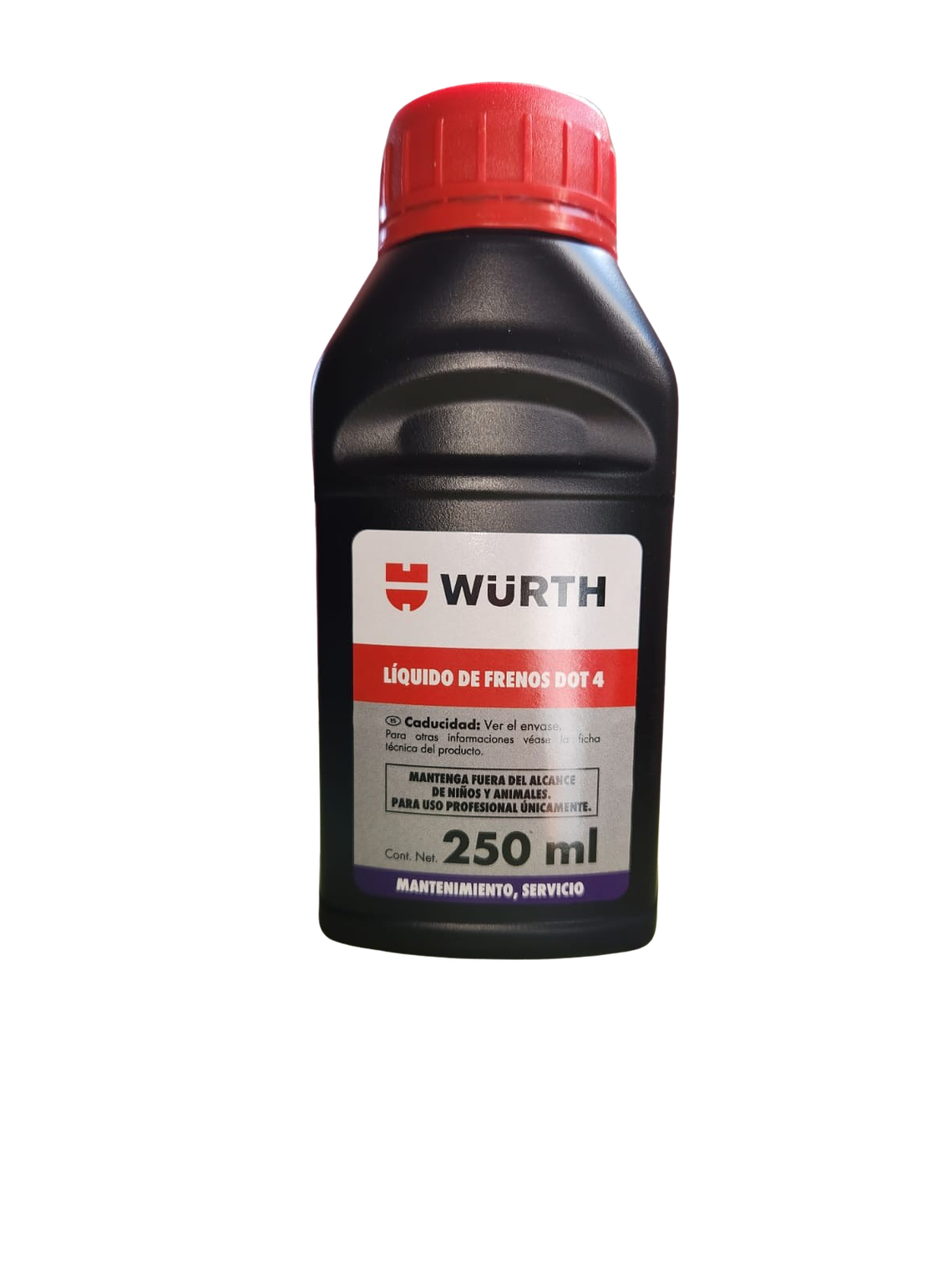 Liquido de Frenos DOT4 Wurth 250 ML 1