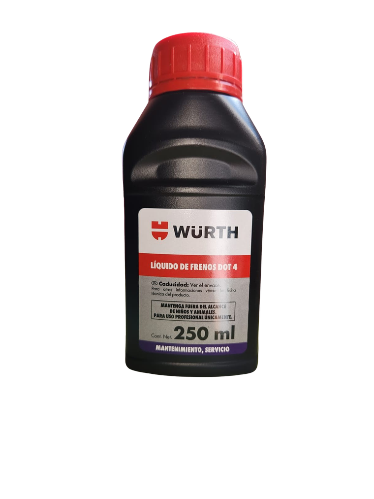 Liquido de Frenos DOT4 Wurth 250 ML 1