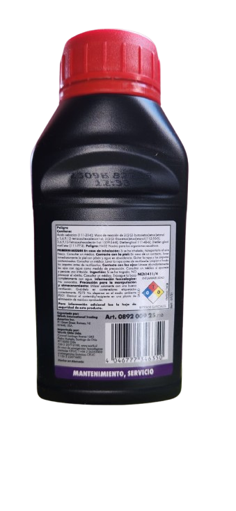 Liquido de Frenos DOT4 Wurth 250 ML 2