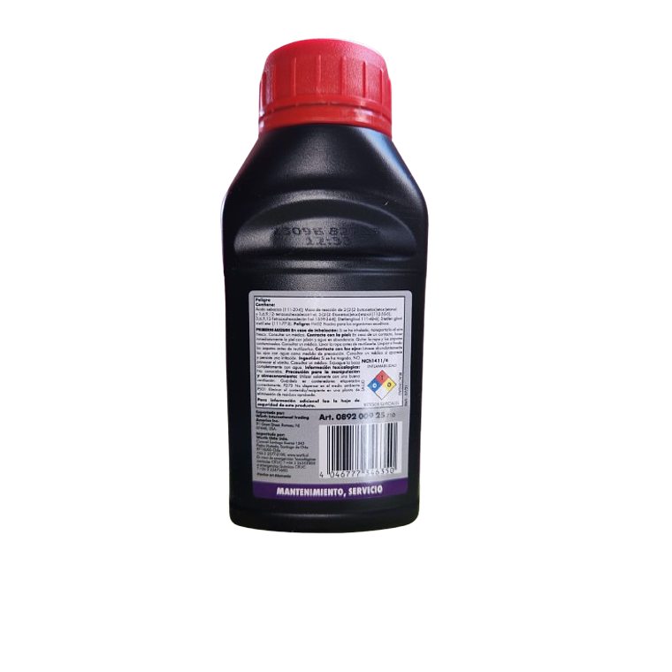 Liquido de Frenos DOT4 Wurth 250 ML 2