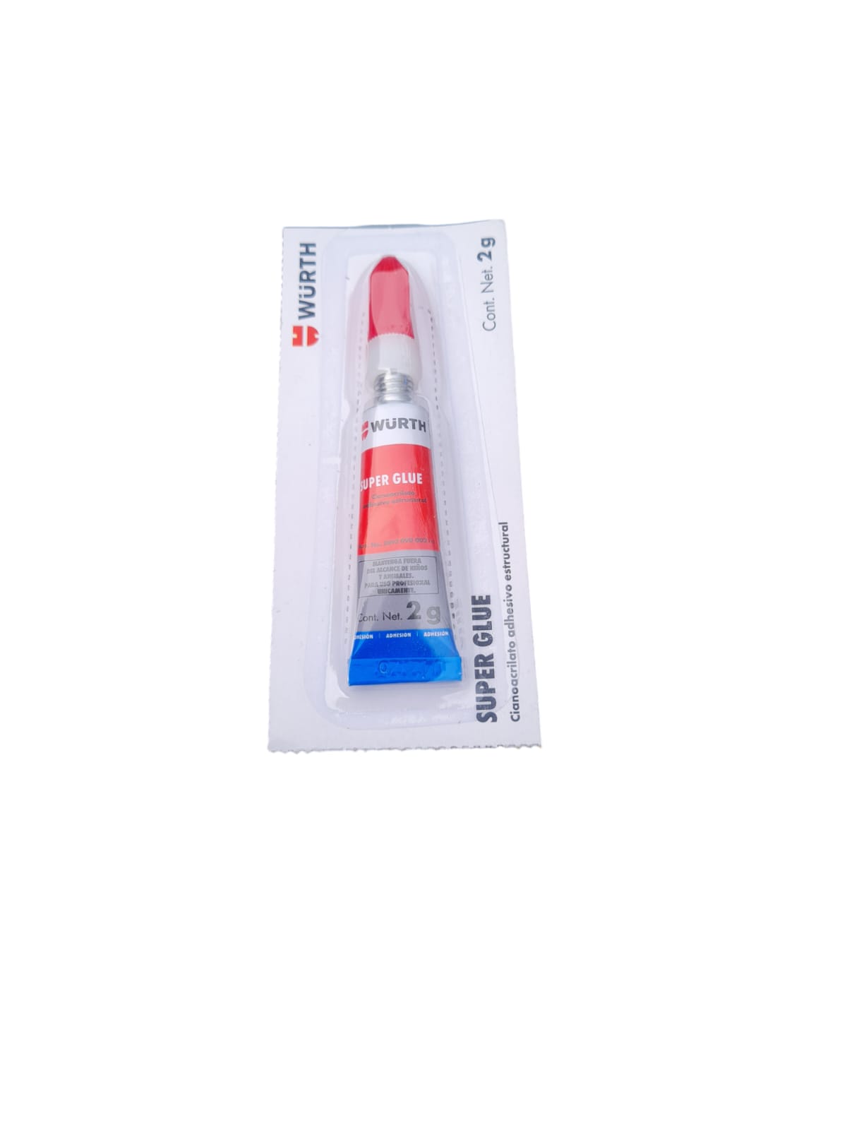 Adhesivo Cianoacrilato Super Glue Wurth 2 Gr 1