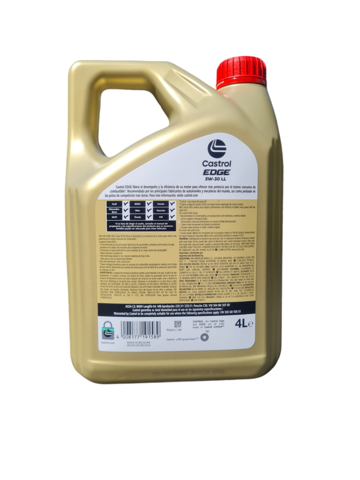 Aceite de Motor CASTROL EDGE Sintético 5w-30 4 Litros 2