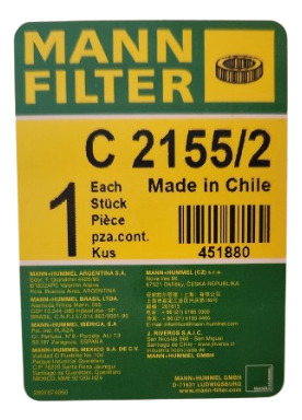 Filtro De Aire C 2155/2 Mann S-presso 2
