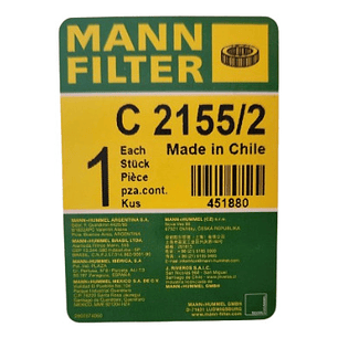 Filtro De Aire C 2155/2 Mann S-presso