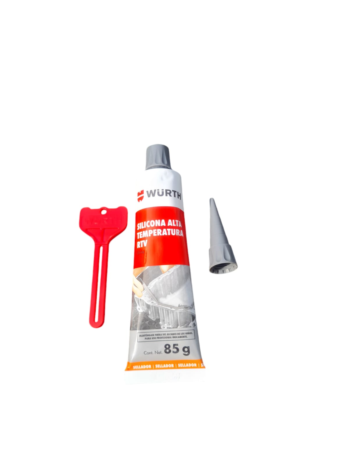 Silicona Alta Temperatura Rtv Wurth Gris 85 G 1