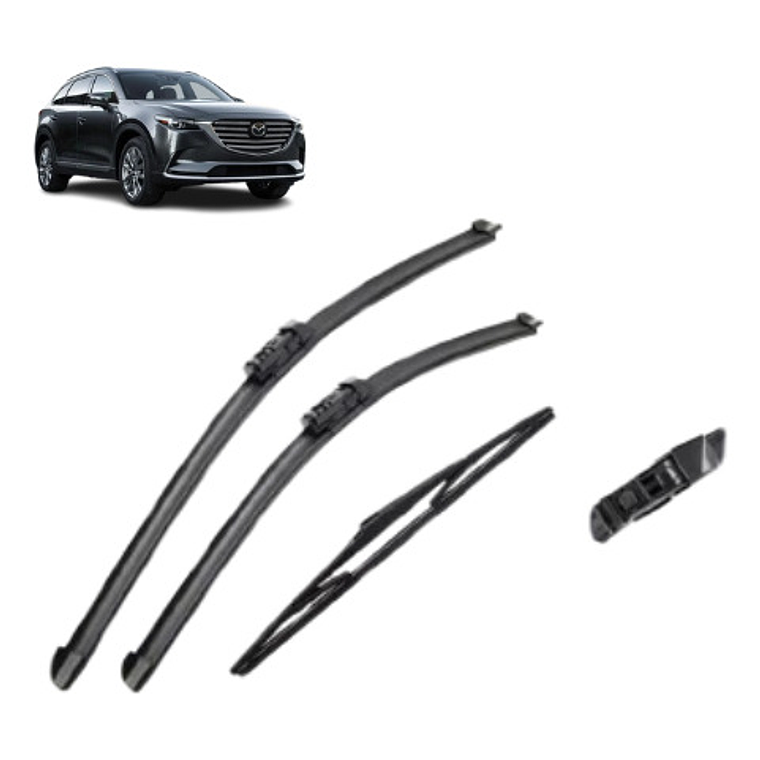 Set Completo 3 Plumillas Mazda Cx9 Mk2, 2016-2023 Plumillas Delanteras Y Trasera 1