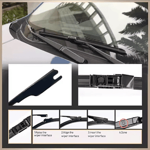 Set Completo 3 Plumillas Mazda Cx9 Mk2, 2016-2023 Plumillas Delanteras Y Trasera