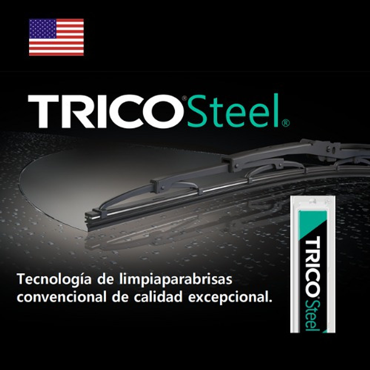 Plumillas Trico Steel Universal Metalica Medidas 11 Al 26 16 - 400 Mm 3