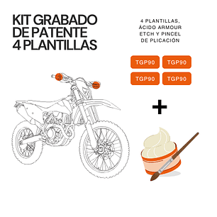 Kit Grabado de Patente con Ácido Simple, Rápido, Fácil y con envío a domicilio