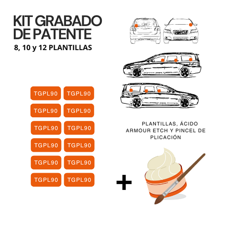 Kit Grabado de Patente con Ácido Simple, Rápido, Fácil y con envío a domicilio 1