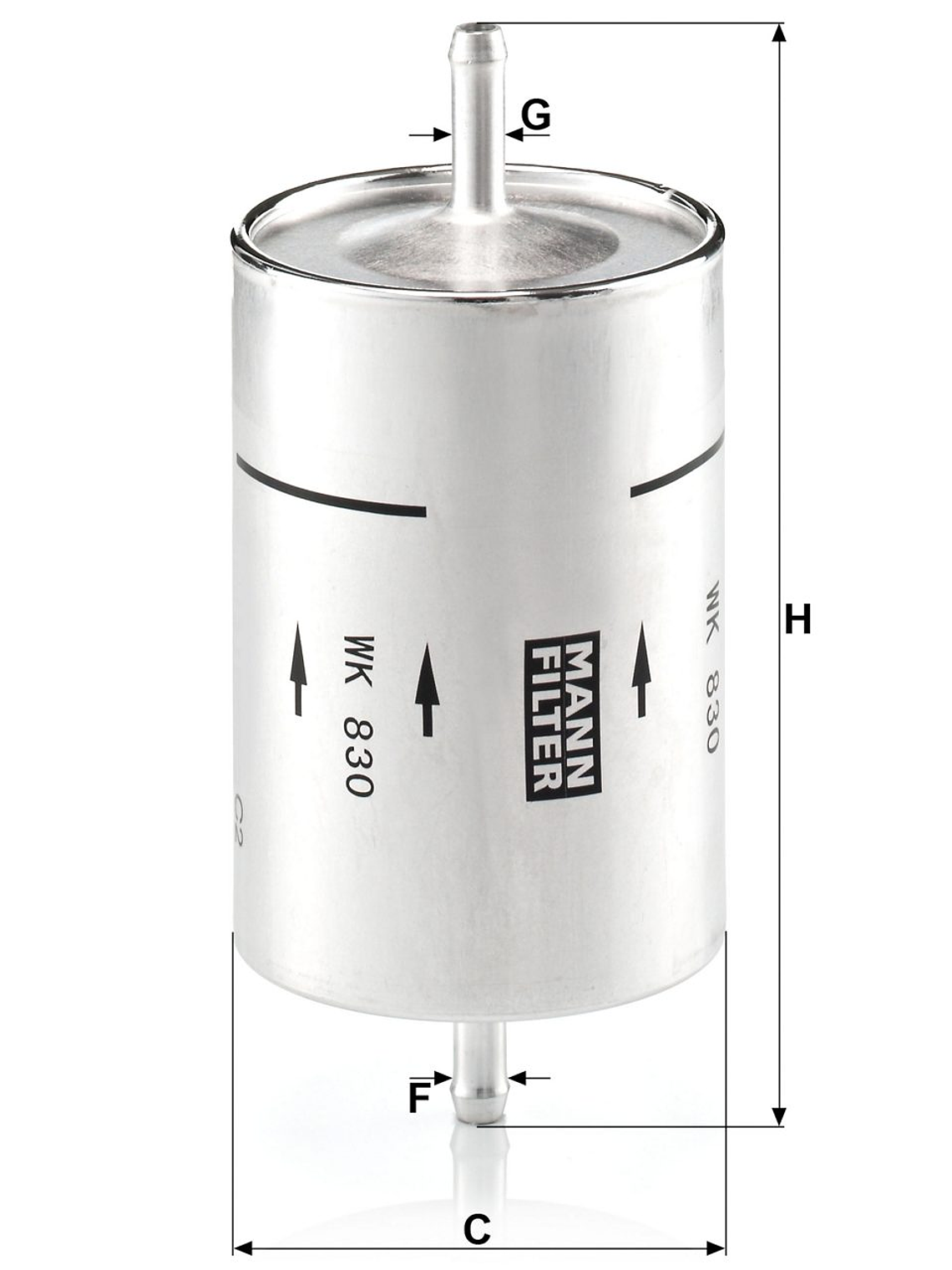 Filtro De Combustible Mann Wk 830 Bwm Peugeot Renault 1