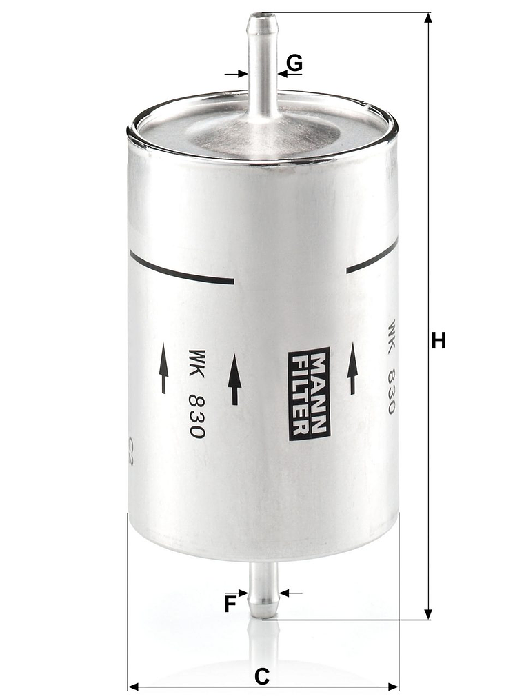 Filtro De Combustible Mann Wk 830 Bwm Peugeot Renault 1