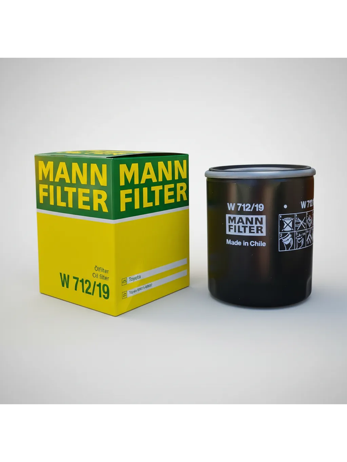 Filtro De Aceite Mann W 712/19 Toyota Ford Chery (varios) 1