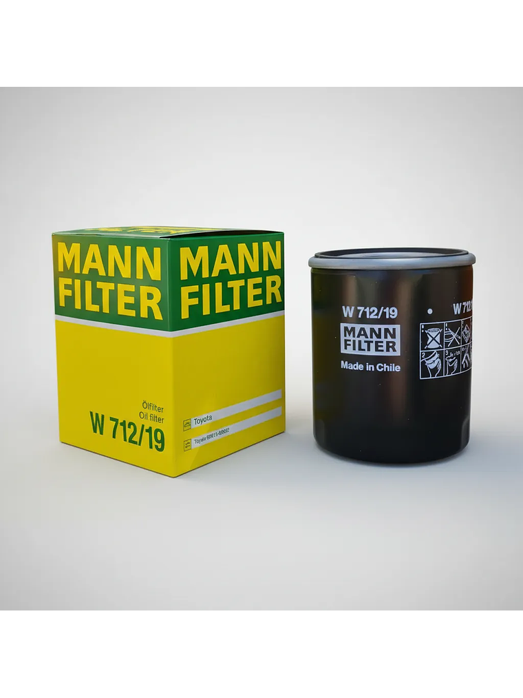 Filtro De Aceite Mann W 712/19 Toyota Ford Chery (varios) 1