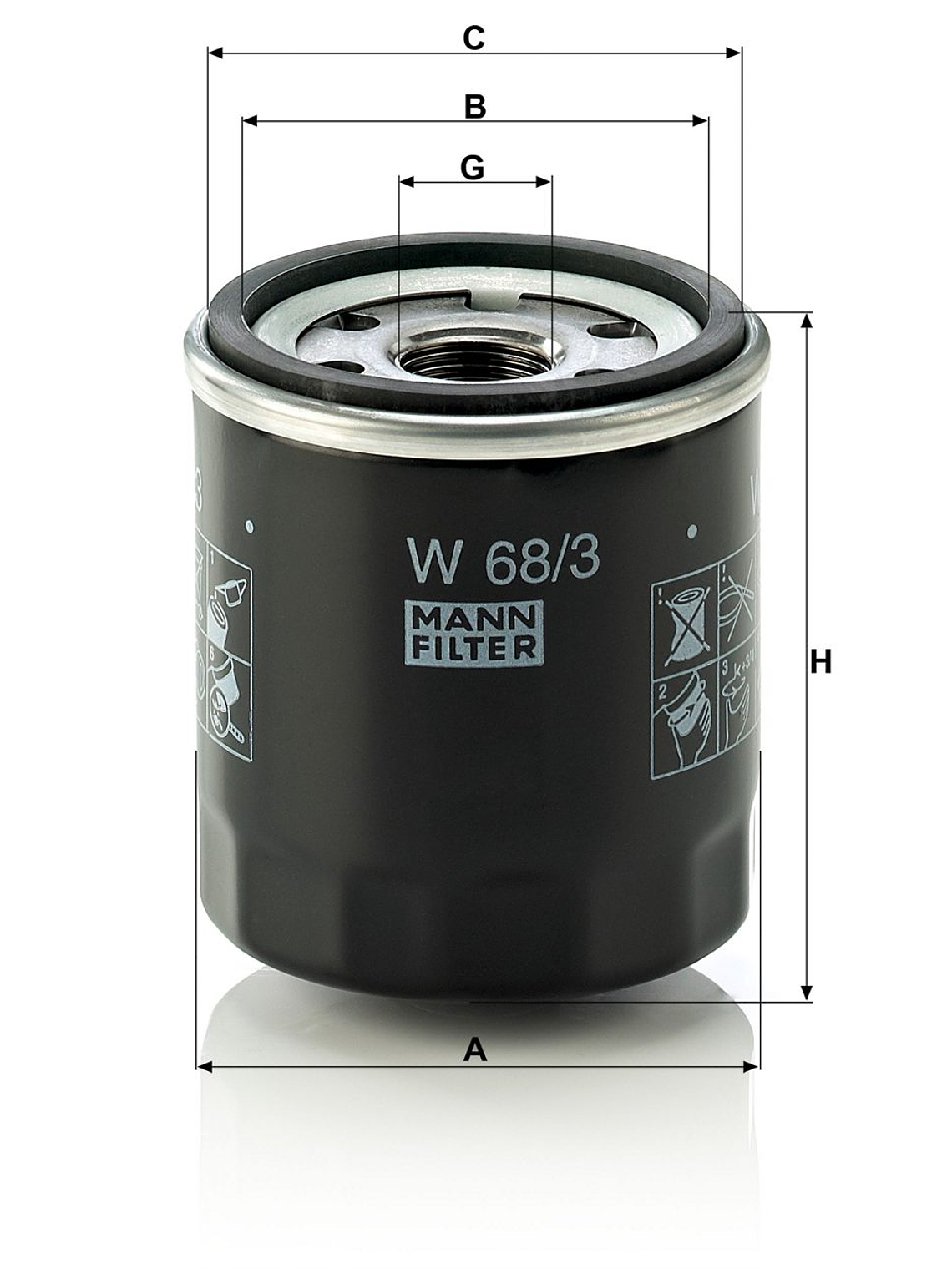 Filtro De Aceite Mann W 68/3 Toyota Suzuki Peugeot (varios) 2