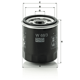 Filtro De Aceite Mann W 68/3 Toyota Suzuki Peugeot (varios)
