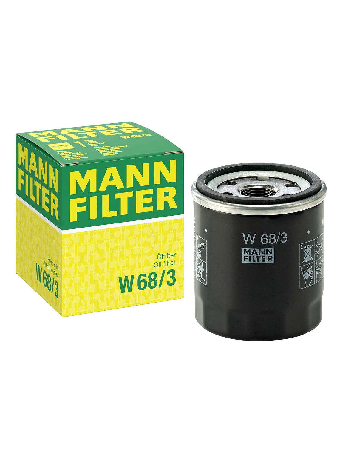Filtro De Aceite Mann W 68/3 Toyota Suzuki Peugeot (varios) 1