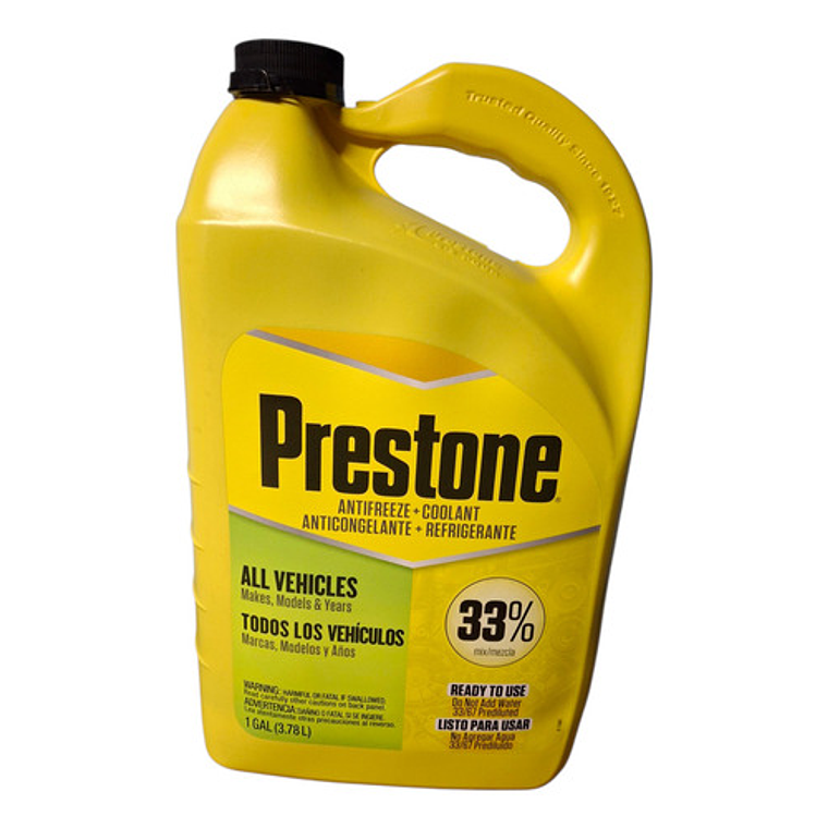 Refrigerante + Anticongelante Prestone 33% 1gl Verde 3