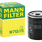 Filtro De Aceite Mann W 712/73 Para Ford Maxus Mazda Toyota - Miniatura 1