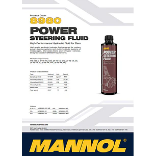 Liquido Hidraulico Sintetico Mannol 450ml Pack 5 Unidades