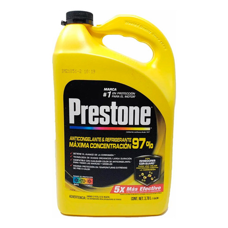 Anticongelante 97% Concentrado Prestone Af12097m 1 Gal Amarillo 1