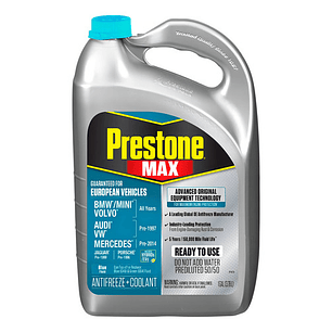 Prestone MAX 50/50 Vehículos Europeos 3.78 Lt Turquesa