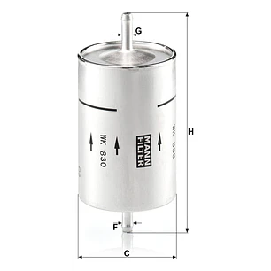 Filtro De Combustible Mann Wk 830 Bwm Peugeot Renault Volkswagen