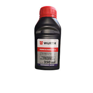 Liquido de Frenos DOT4 Wurth 250 ML