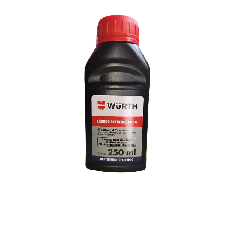 Liquido de Frenos DOT4 Wurth 250 ML 1