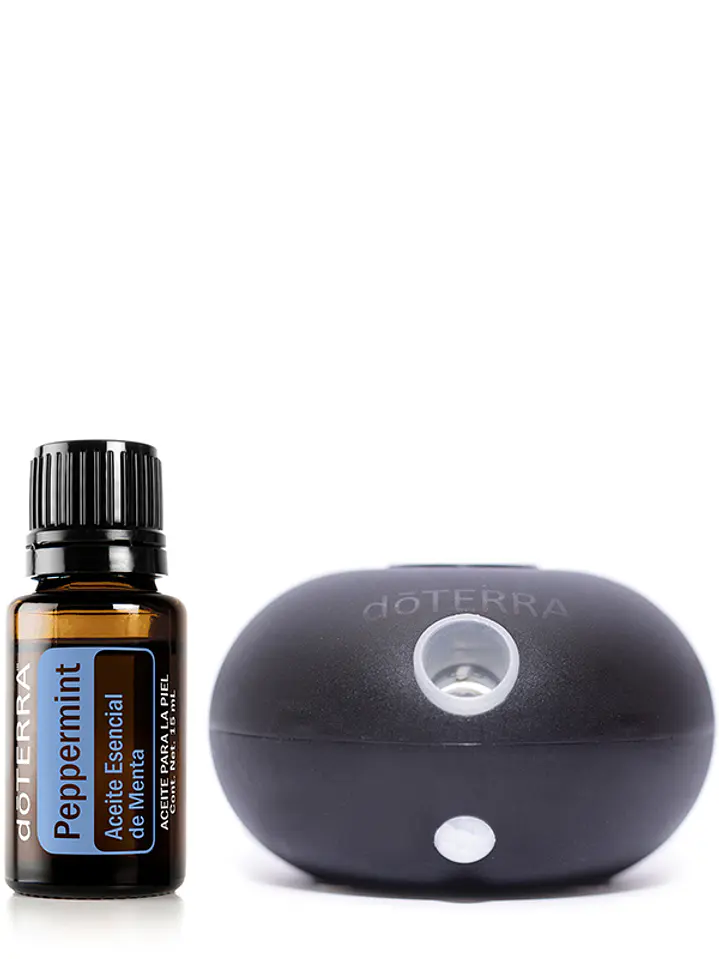  Menta 15 mL + Difusor electrico Bubble Negro inhalambrico  1